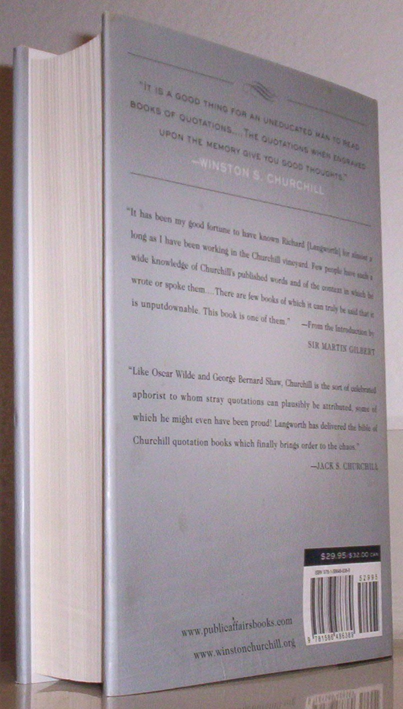 Churchill by Himself: The Definitive Collection of Quotations,Used