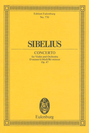 Violin Concerto in D minor, Op. 47: Edition Eulenburg No. 770,Used
