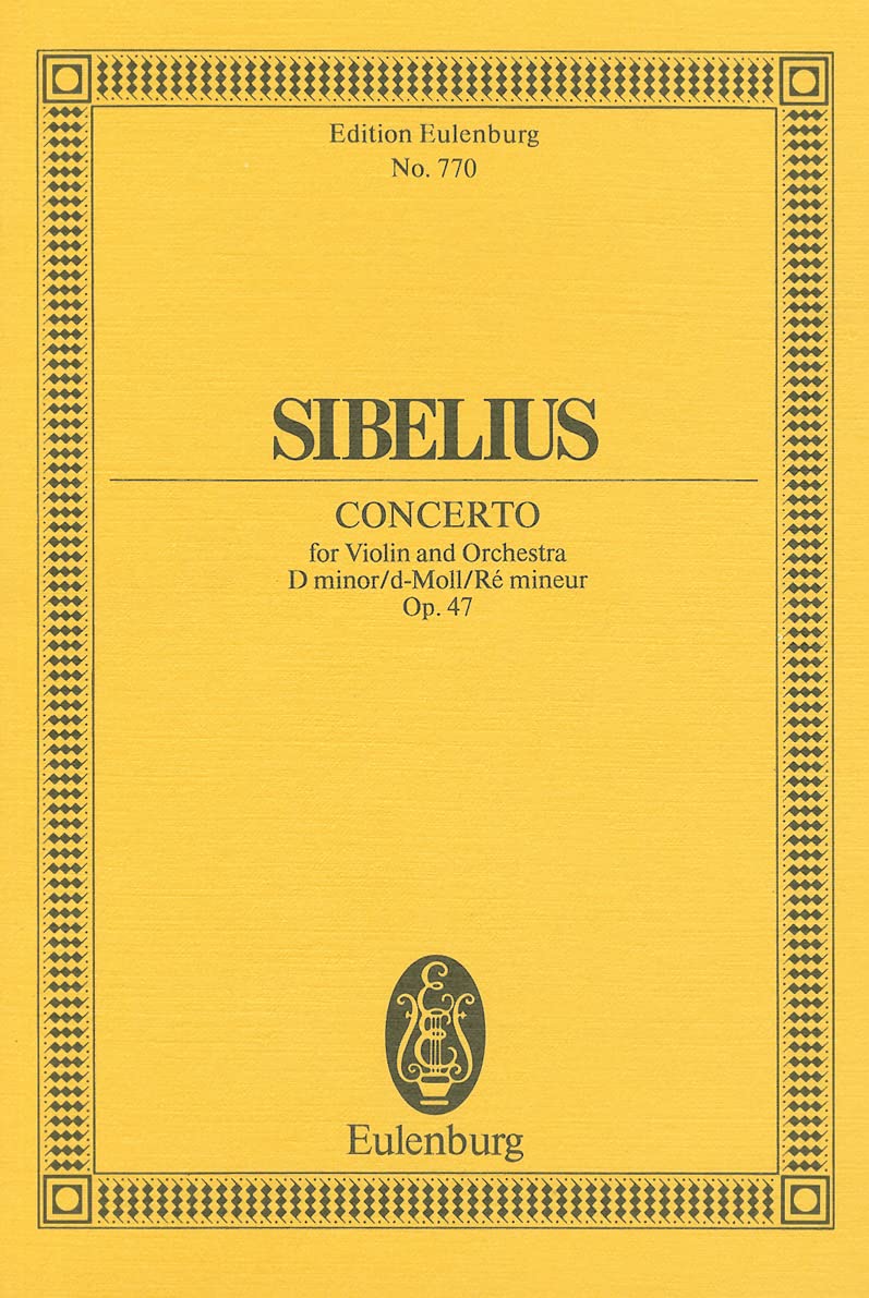 Violin Concerto in D minor, Op. 47: Edition Eulenburg No. 770,Used