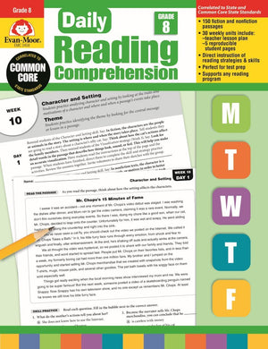 Daily Reading Comprenesion, Grade 8 (Daily Reading Comprehension),Used