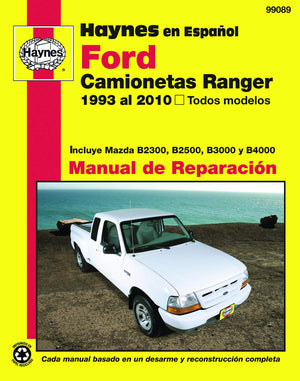 Ford Camionetas Ranger Manual de Reparacion: 1993 al 2010, Todos Modelos (Haynes Manuals) (Spanish Edition),Used