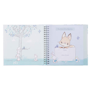 Christian Art Gifts Boy Baby Book of Memories Blue Keepsake Photo Album Our Baby Boy's First Year Memory Book Baby Book with Bib,Used