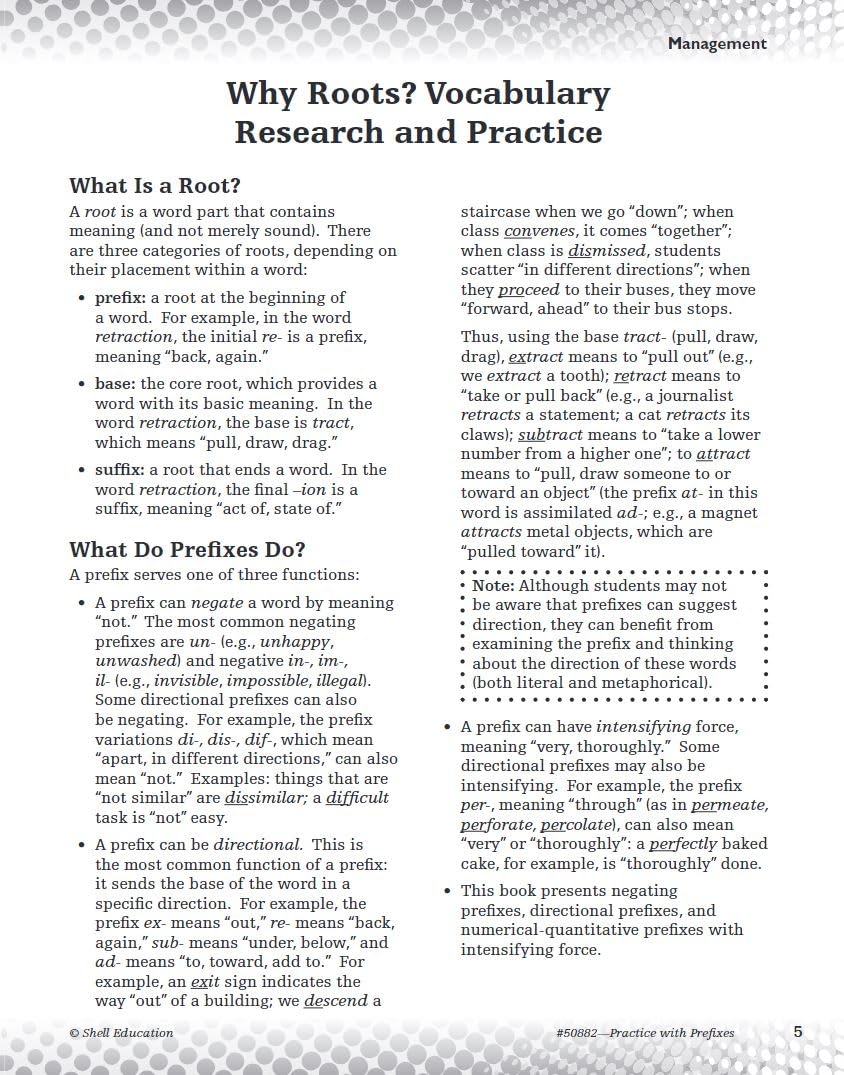Practice with Prefixes (Getting to the Roots of ContentArea Vocabulary),Used