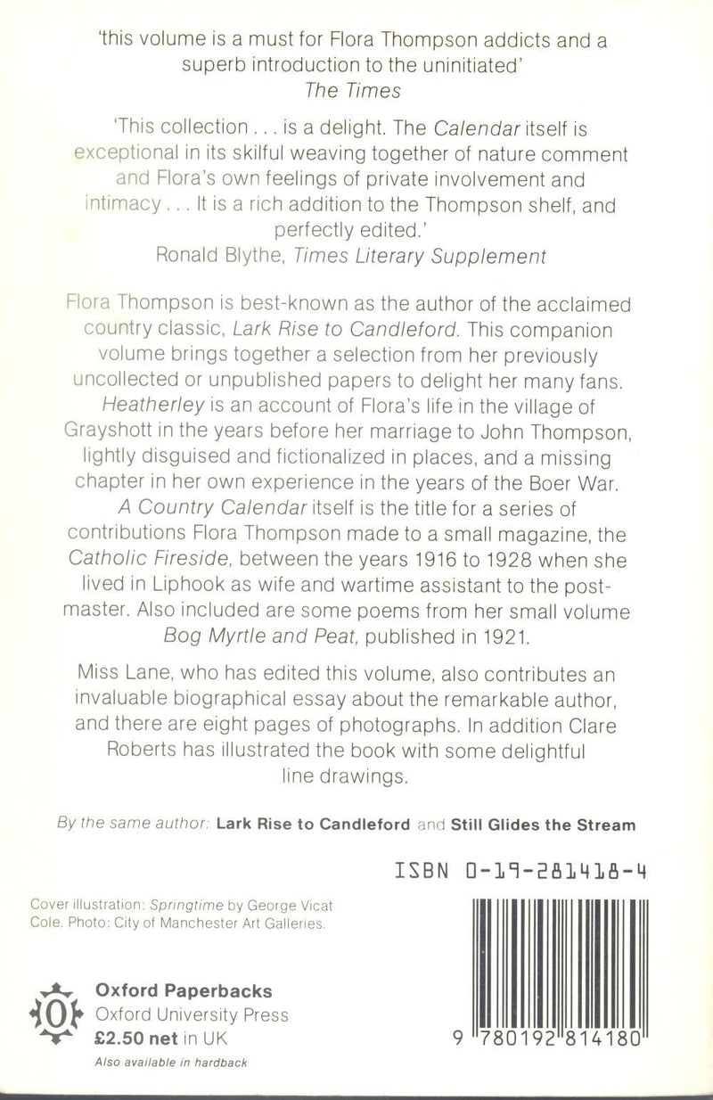 A Country Calendar and Other Writings (Oxford Paperbacks),Used