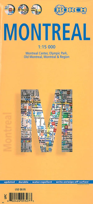 Laminated Montreal Map by Borch (English Edition),Used