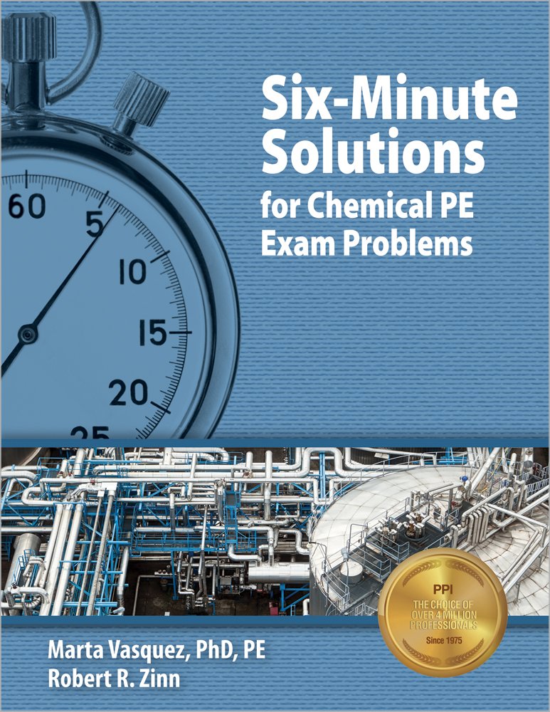 SixMinute Solutions for Chemical PE Exam Problems,Used