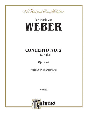 Clarinet Concerto No. 2 in Eflat Major, Op. 74 (Orch.): Part(s) (Kalmus Edition),Used