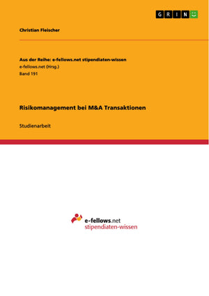 Risikomanagement Bei M&A Transaktionen (German Edition),Used
