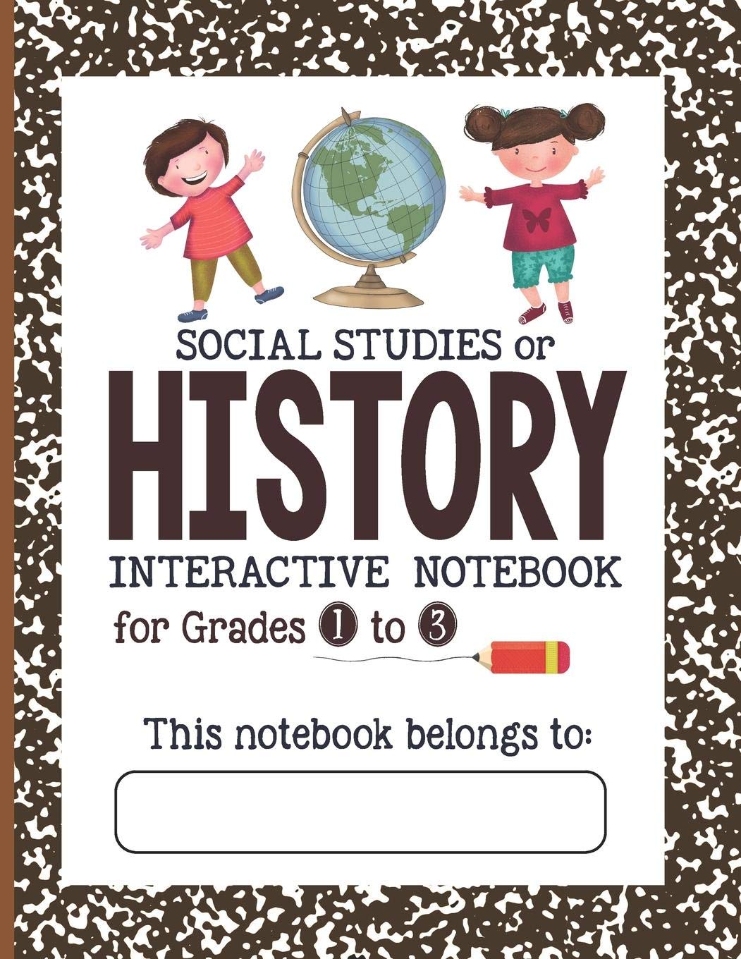 Social Studies or History Interactive Notebook  Grades 1 to 3: The Bigger Composition Notebook (Bigger Lined Interactive Notebo,Used
