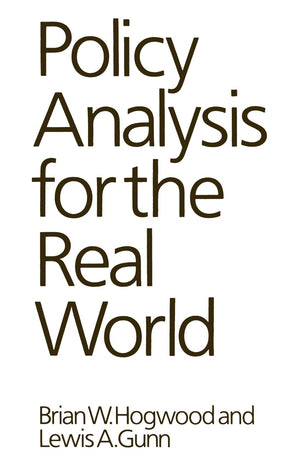Policy Analysis for the Real World,Used