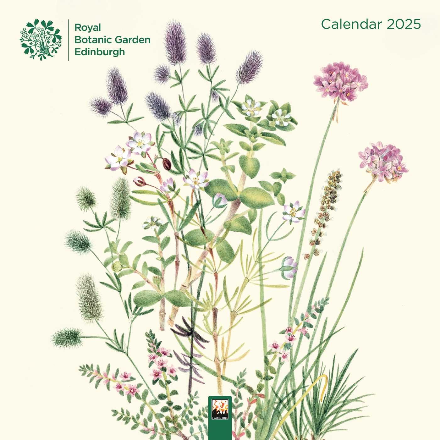 Royal Botanic Garden Edinburgh Wall Calendar 2025 (Art Calendar),New