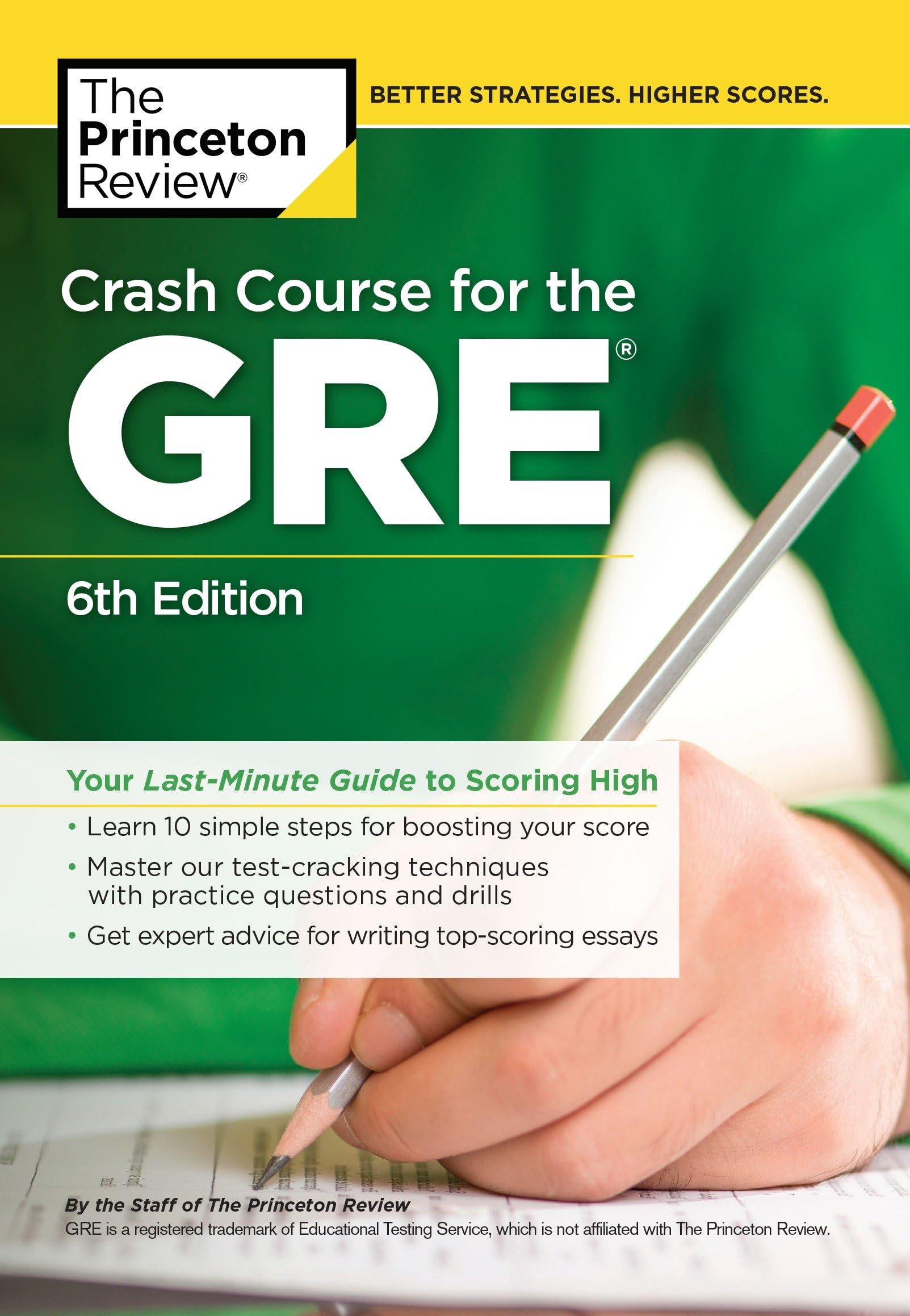 Crash Course for the GRE, 6th Edition: Your LastMinute Guide to Scoring High (Graduate School Test Preparation),Used