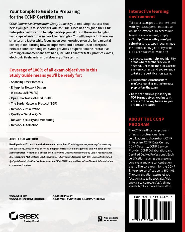 CCNP Enterprise Certification Study Guide: Implementing and Operating Cisco Enterprise Network Core Technologies: Exam 350401,Used