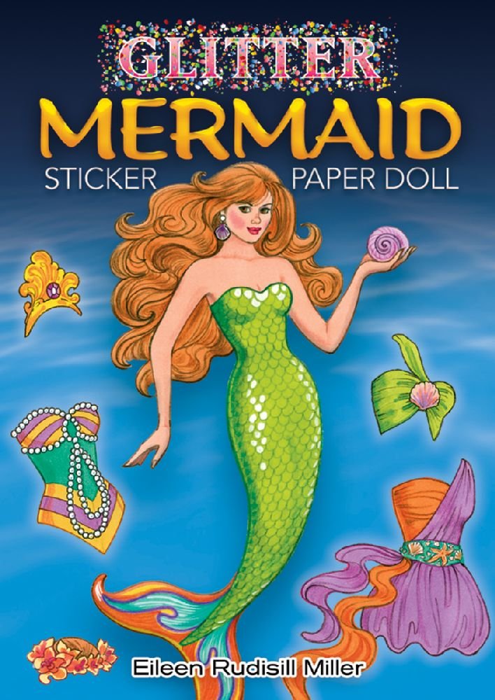 Glitter Mermaid Sticker Paper Doll (Dover Little Activity Books: Fantasy),Used