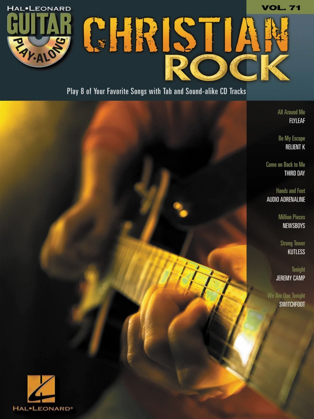 Hal Leonard Christian Rock Guitar Playalong Volume 71 Book/Cd,Used