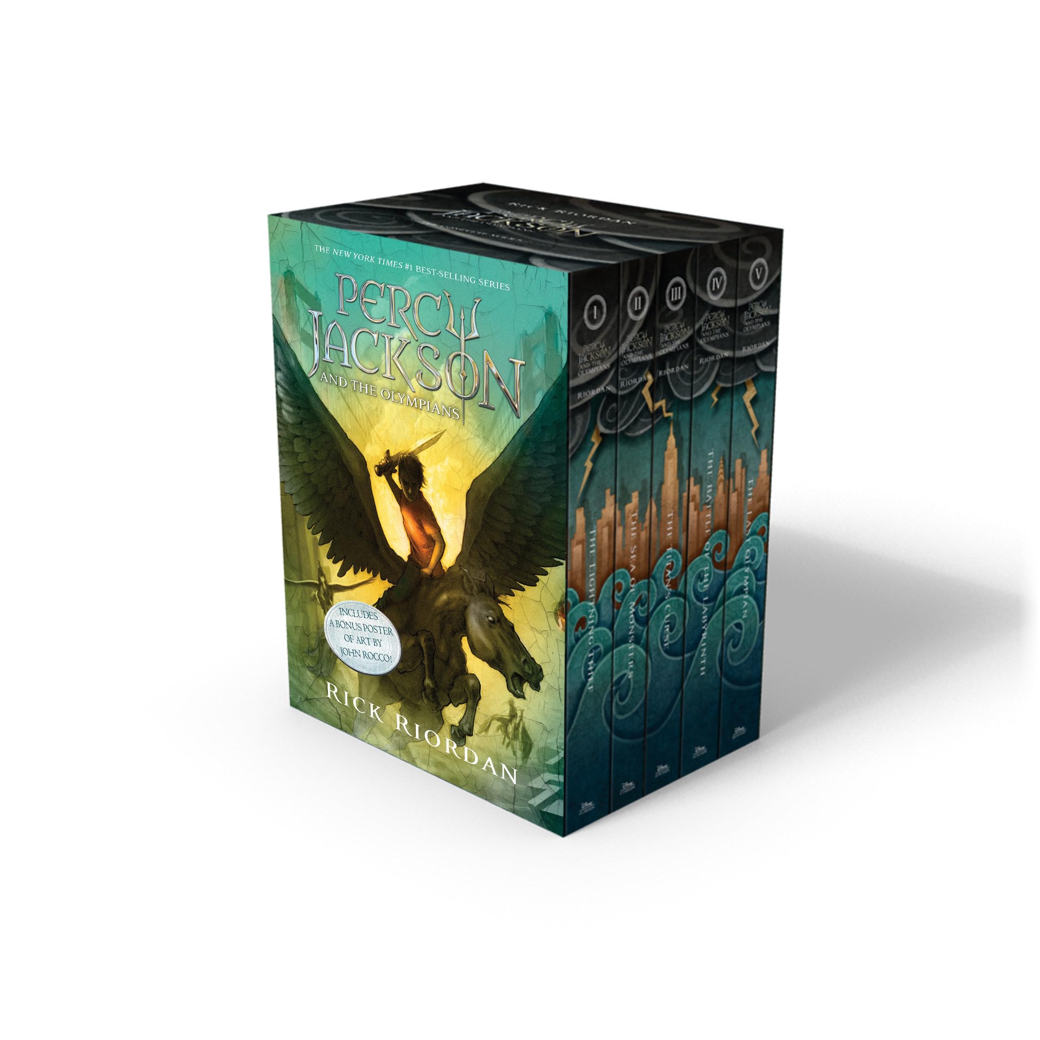 Percy Jackson And The Olympians 5 Book Paperback Boxed Set (W/Poster)