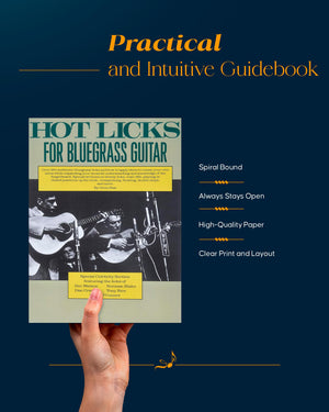 Hot Licks for Bluegrass Guitar Book  Fingerstyle Guitar Book with Over 350 Bluegrass Licks  Guitar Tab Book with TrailOffs, C,Used