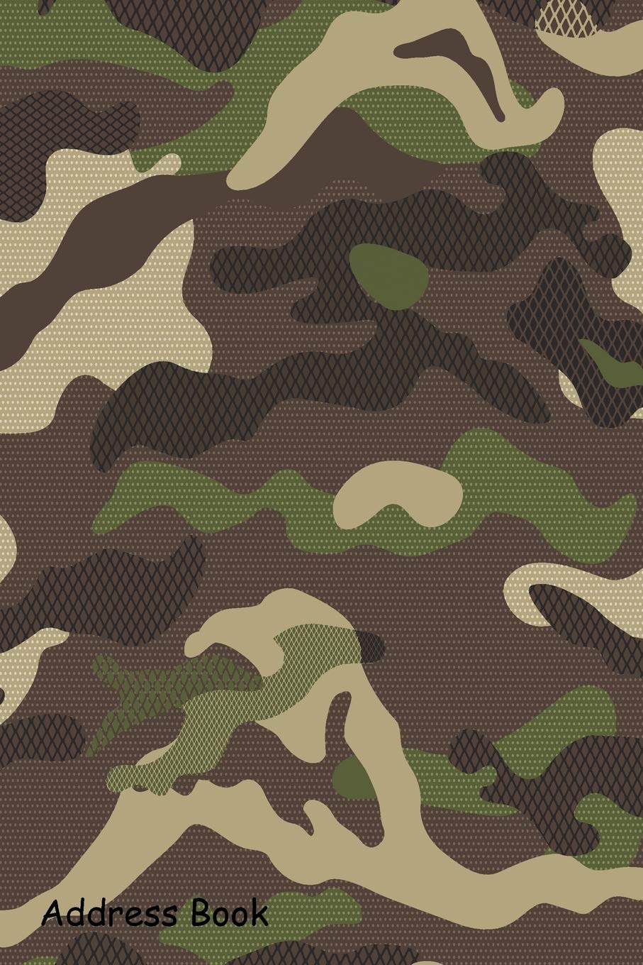 Address Book: For Contacts, Addresses, Phone, Email, Note,Emergency Contacts,Alphabetical Index With Camouflage Pattern,Used