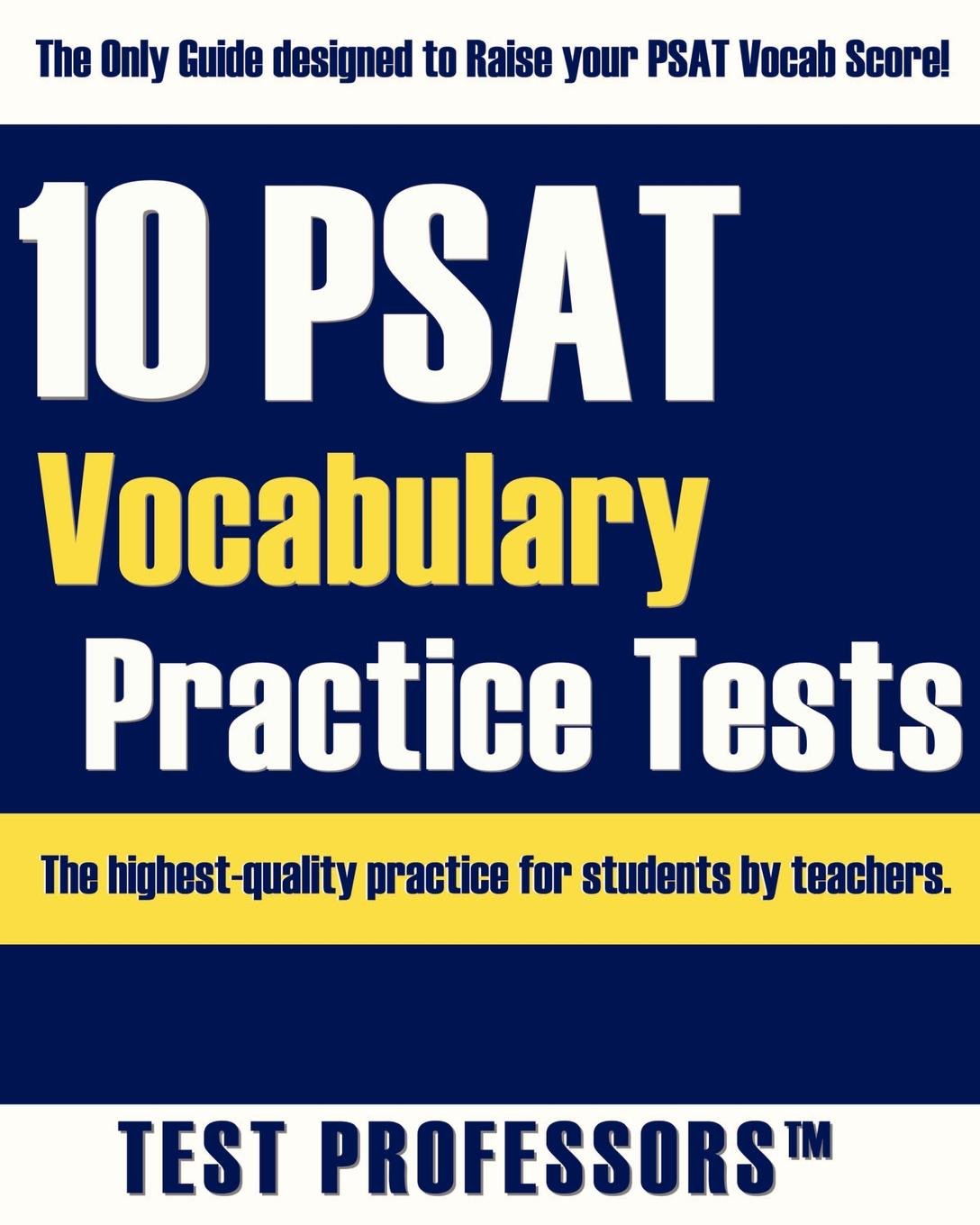 10 PSAT Vocabulary Practice Tests,Used