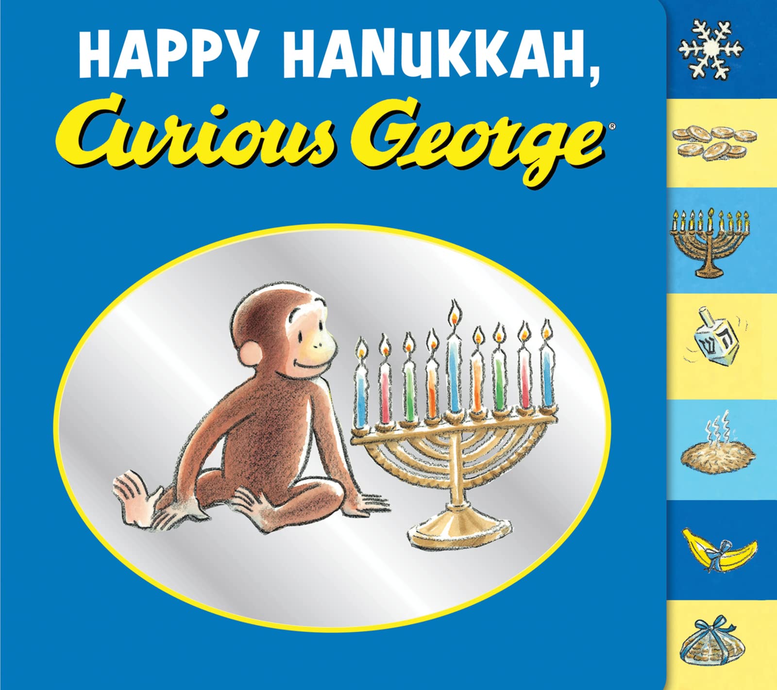 Happy Hanukkah, Curious George tabbed board book,Used