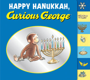 Happy Hanukkah, Curious George tabbed board book,Used