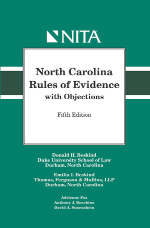 North Carolina Rules Of Evidence With Objections (Nita),Used