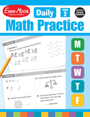EvanMoor Daily Math Practice, Grade 2,Used