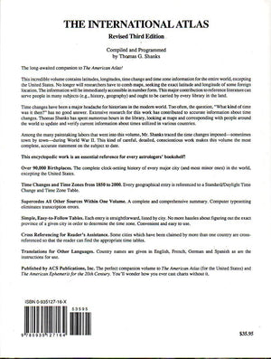 International Atlas, Revised: World Latitudes, Longitudes, and Time Changes (19910503),New