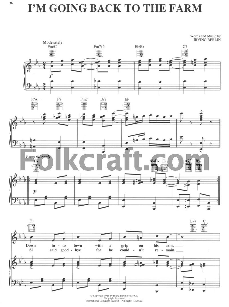 The Songs of Irving Berlin: Ragtime and Early Songs,Used