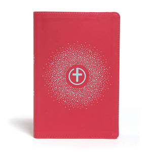 CSB One Big Story Bible, Pink LeatherTouch, Red Letter, Presentation Page, Study Helps for Children, Christ Connections, Memory ,Used