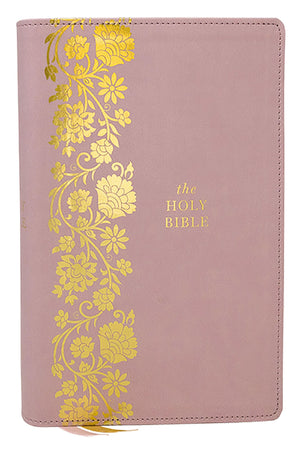 Kjv Personal Size Large Print EndOfVerse Reference Bible, Pink Leathersoft, Red Letter, Comfort Print