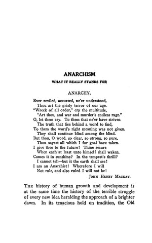 Anarchism And Other Essays (Dover Books On History, Political And Social Science)