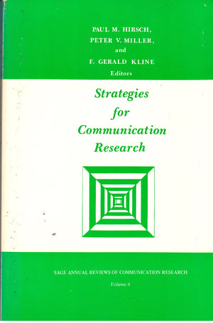 Strategies for Communication Research (SAGE Series in Communication Research),Used