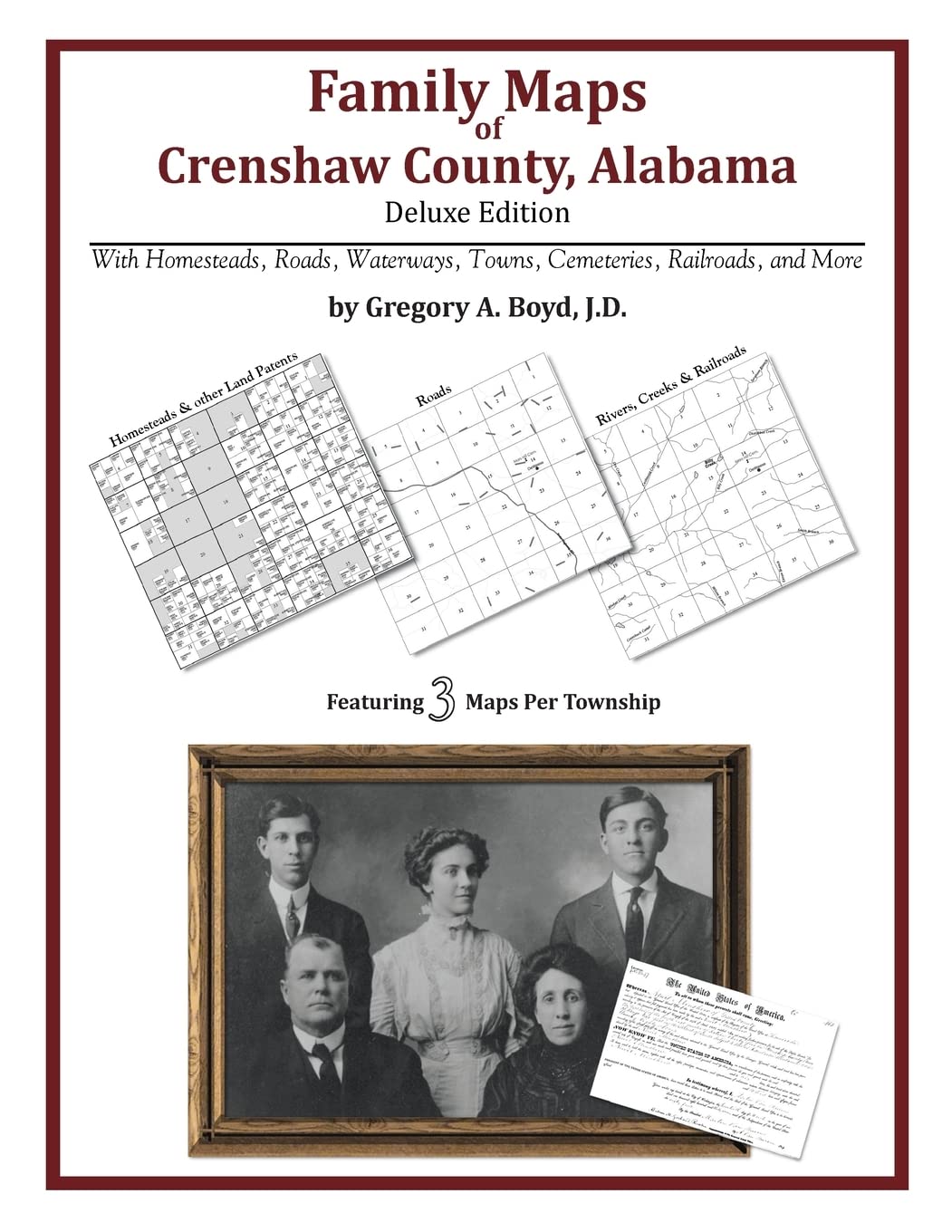 Family Maps of Crenshaw County, Alabama, Deluxe Edition,Used