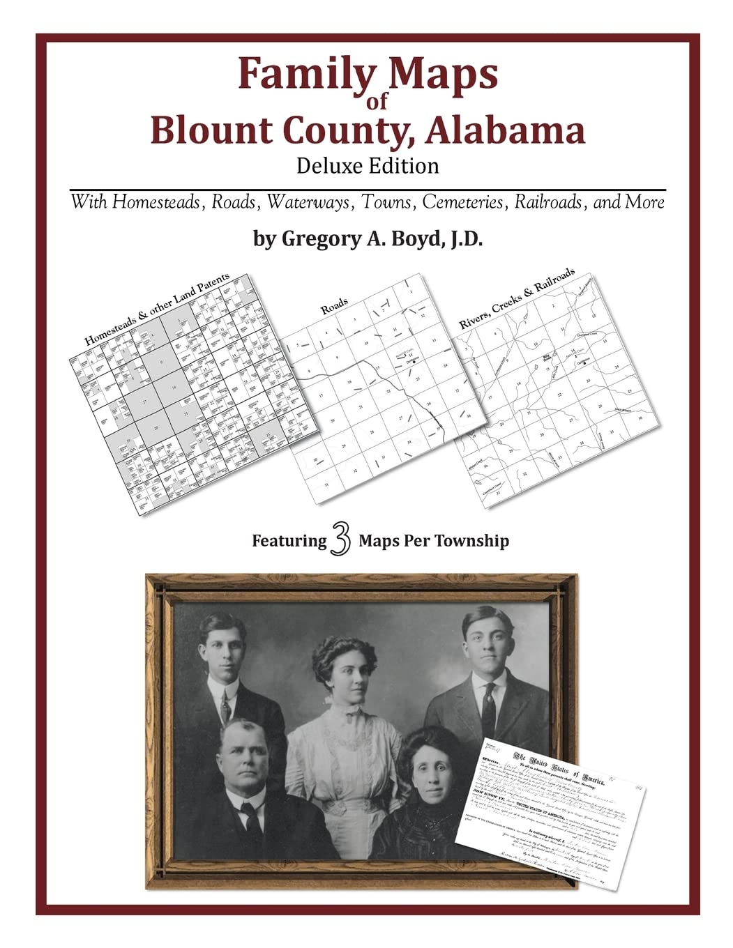 Family Maps of Blount County, Alabama, Deluxe Edition,Used