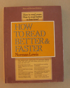 How To Read Better And Faster,New