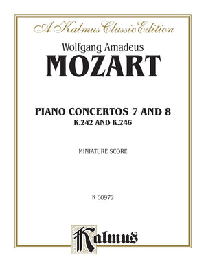 Concertos No. 7 for Three Pianos (K. 242); No. 8 (K. 246): Miniature Score (Kalmus Edition),Used