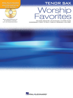 Worship Favorites: Instrumental PlayAlong for Tenor Sax (Halleonard Instrumental Playalong),Used