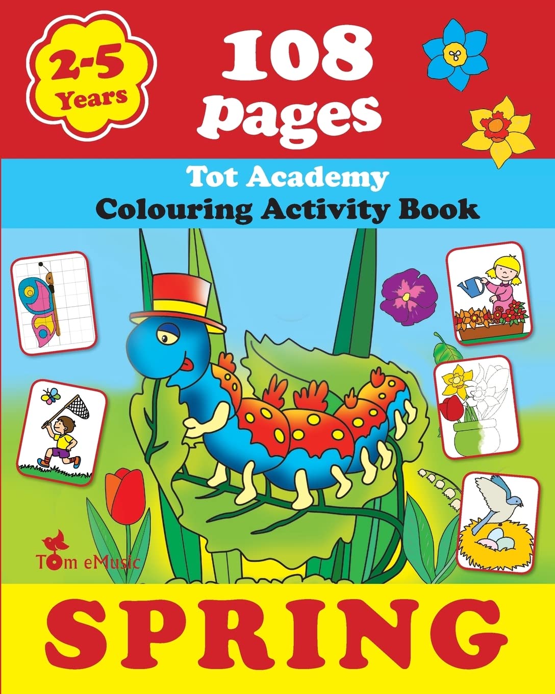 Spring: Coloring And Activity Book With Puzzles, Brain Games, Mazes, Dottodot & More For 25 Years Old Kids (Coloring Activity,Used