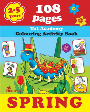 Spring: Coloring And Activity Book With Puzzles, Brain Games, Mazes, Dottodot & More For 25 Years Old Kids (Coloring Activity,Used