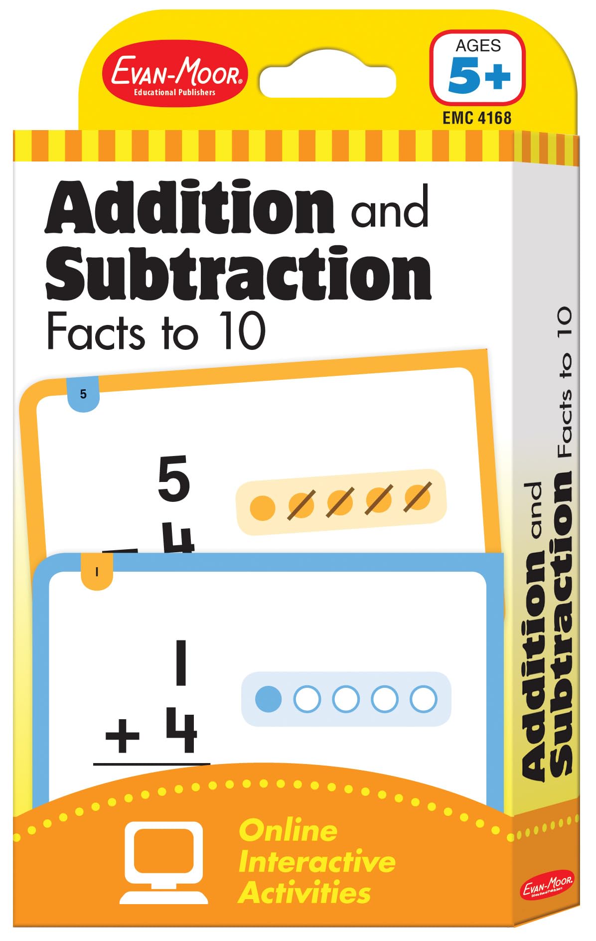 EvanMoor Learning Line Flashcards: Addition and Subtraction Facts to 10, Grade 1+ (Age 5+) (Flashcards: Math),New