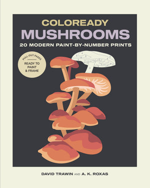Coloready Mushrooms: 20 Modern PaintbyNumber Prints