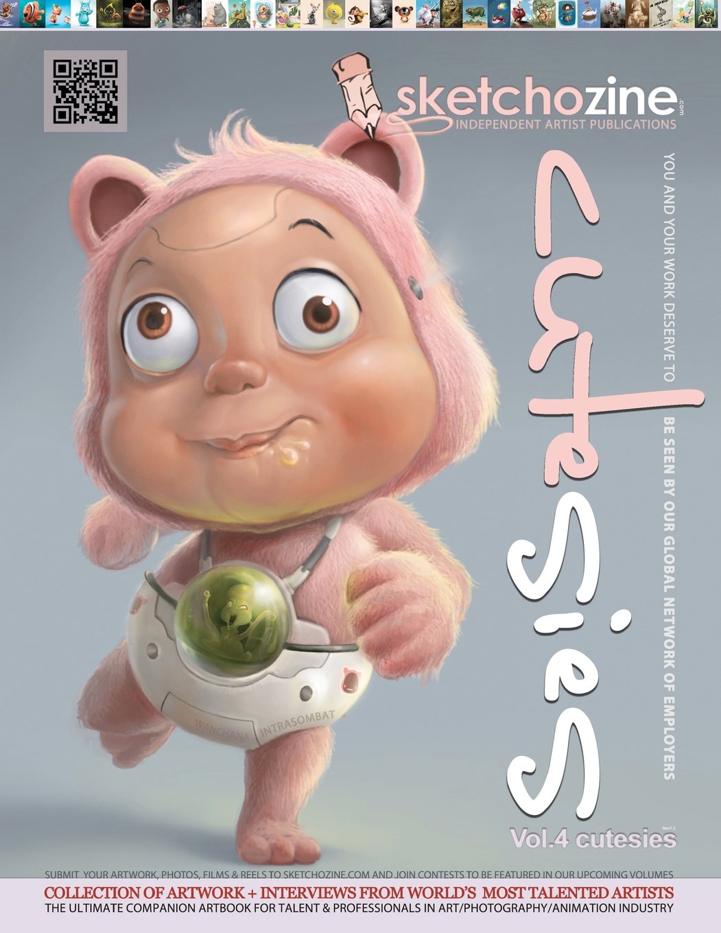 Sketchozine.com: Vol.4 CUTESIES: The ultimate Collection of Artwork & Interviews from World's Most Talented Artists.,Used
