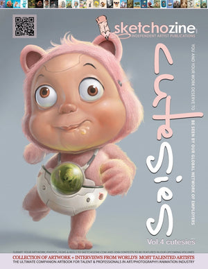 Sketchozine.com: Vol.4 CUTESIES: The ultimate Collection of Artwork & Interviews from World's Most Talented Artists.,Used