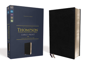 NIV, Thompson ChainReference Bible, Large Print, Bonded Leather, Black, Red Letter, Comfort Print