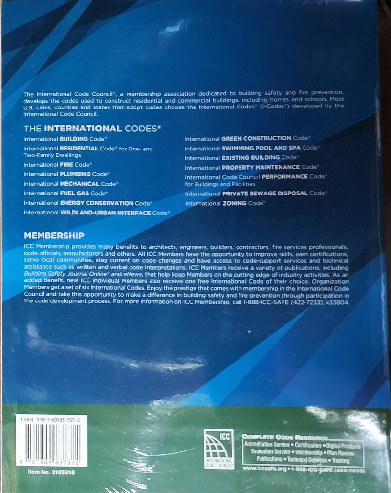 2018 International Residential Code for One and TwoFamily Dwellings (International Code Council Series),New