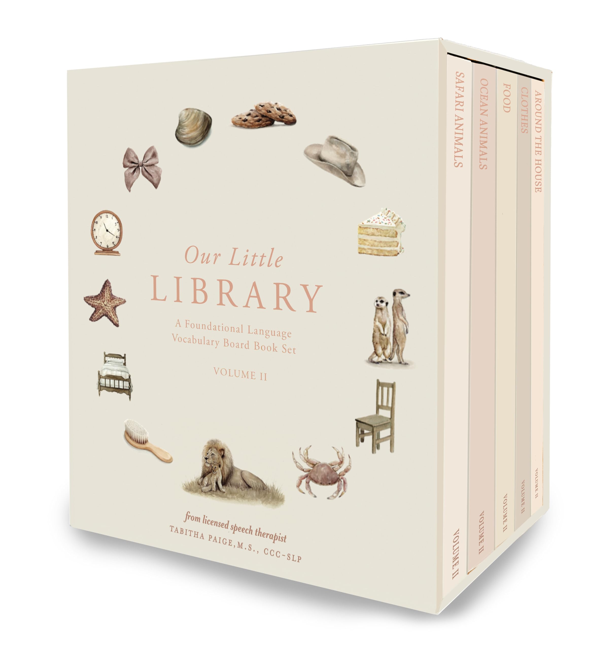 Our Little Library Vol. 2: A Foundational Language Vocabulary Board Book Set for Babies (Our Little Adventures Series),New