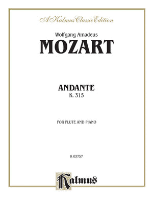 Andante for Flute, K. 315 (C Major) (Orch.): Part(s) (Kalmus Edition),Used