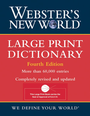 Webster's New World Large Print Dictionary,Used