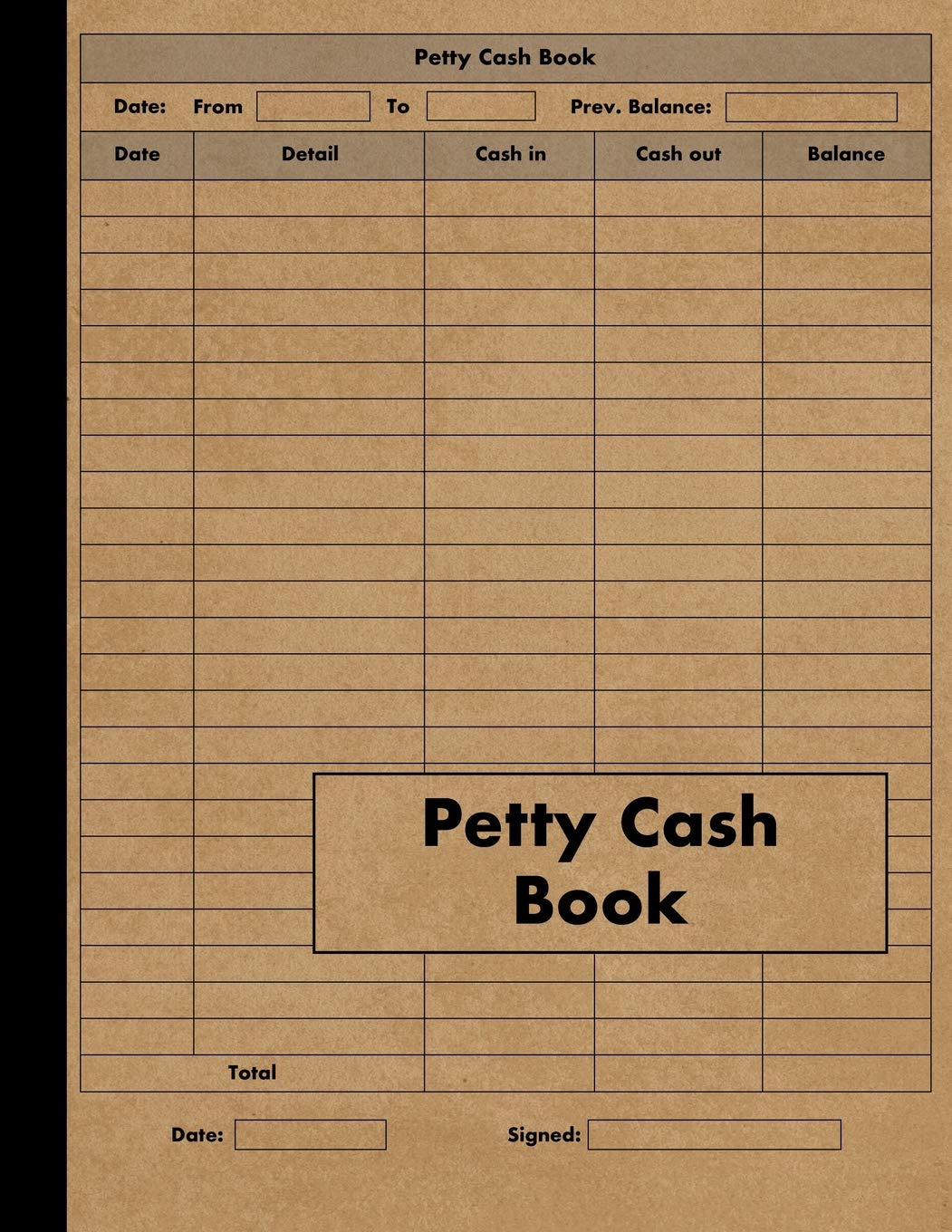 Petty Cash Book: Ledger for Petty Cash Record Keeping  Large  120 Pages  Business Accounts Petty Cash Log Book,New